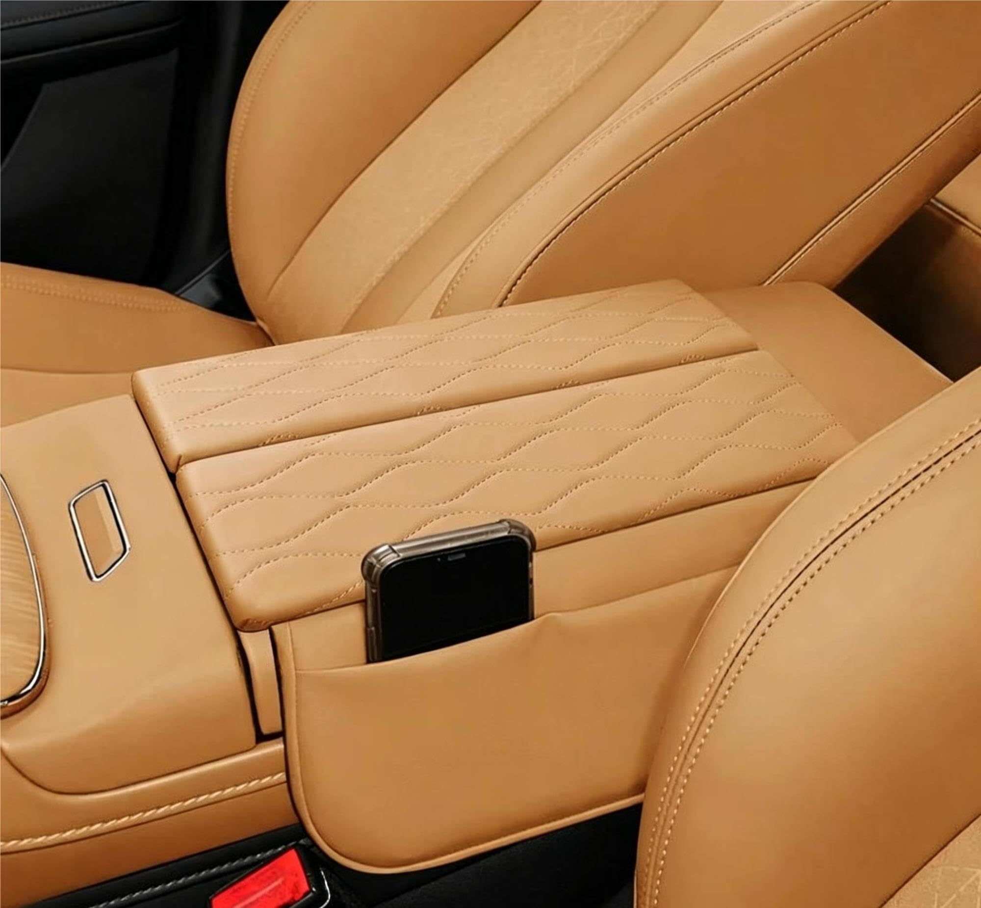 Cuscino Bracciolo Auto Per GAC Per Aion UT 2025-2026 Box Bracciolo Auto Cuscino Antipolvere Anti Sporco Sacchetto Immagazzinaggio Della Copertura(Pink)