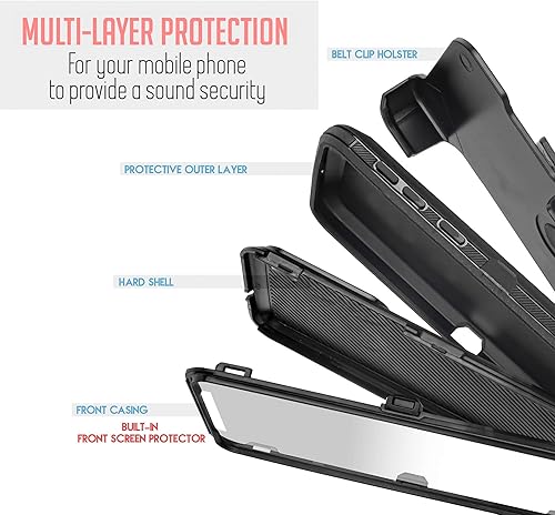 Miniatura 5 de 6goodeals Funda para Oneplus Nord N30 5G, Defender Case Heavy Duty a prueba de golpes a prueba de polvo con clip para cinturón Funda protectora