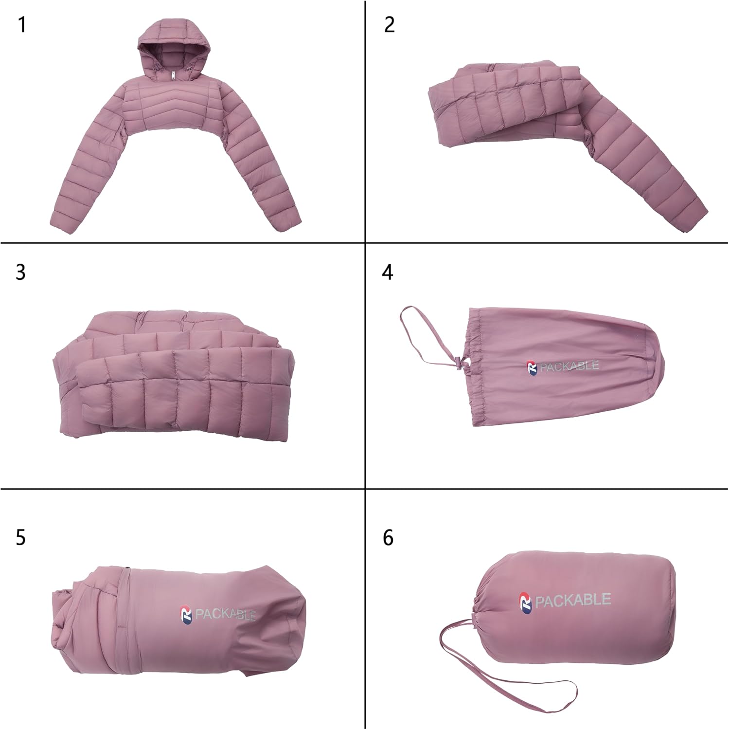 Rokka&Rolla Women's Packable Lightweight Puffer Jacket Water-Resistant Hooded Winter Long Coat