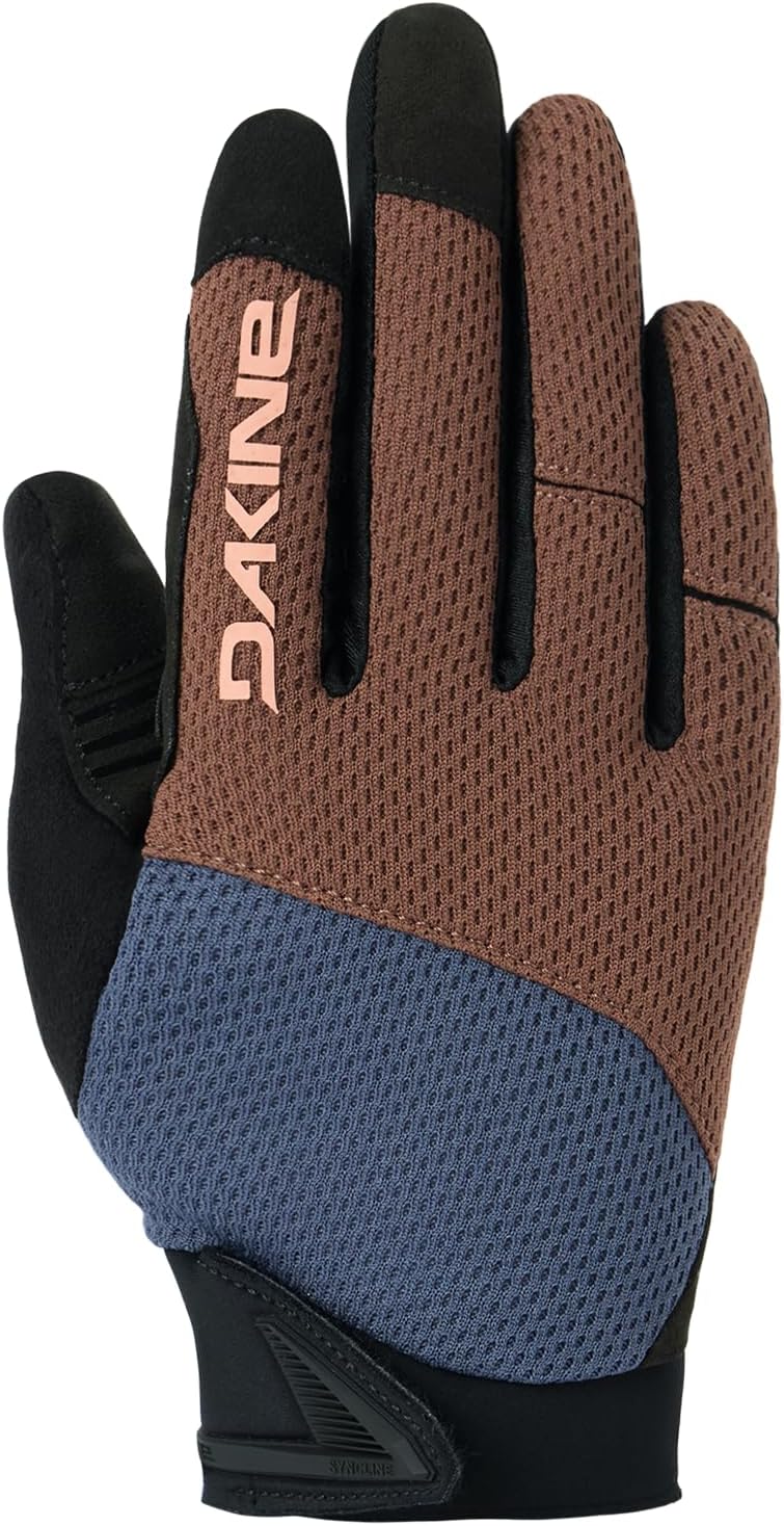 Dakine Womens Bike Gloves, Cycling Gloves with Gel Padding, MTB Riding Gloves for Women, Touchscreen Compatible, Breathable Bike Gloves, Size: Medium, Color: Marron