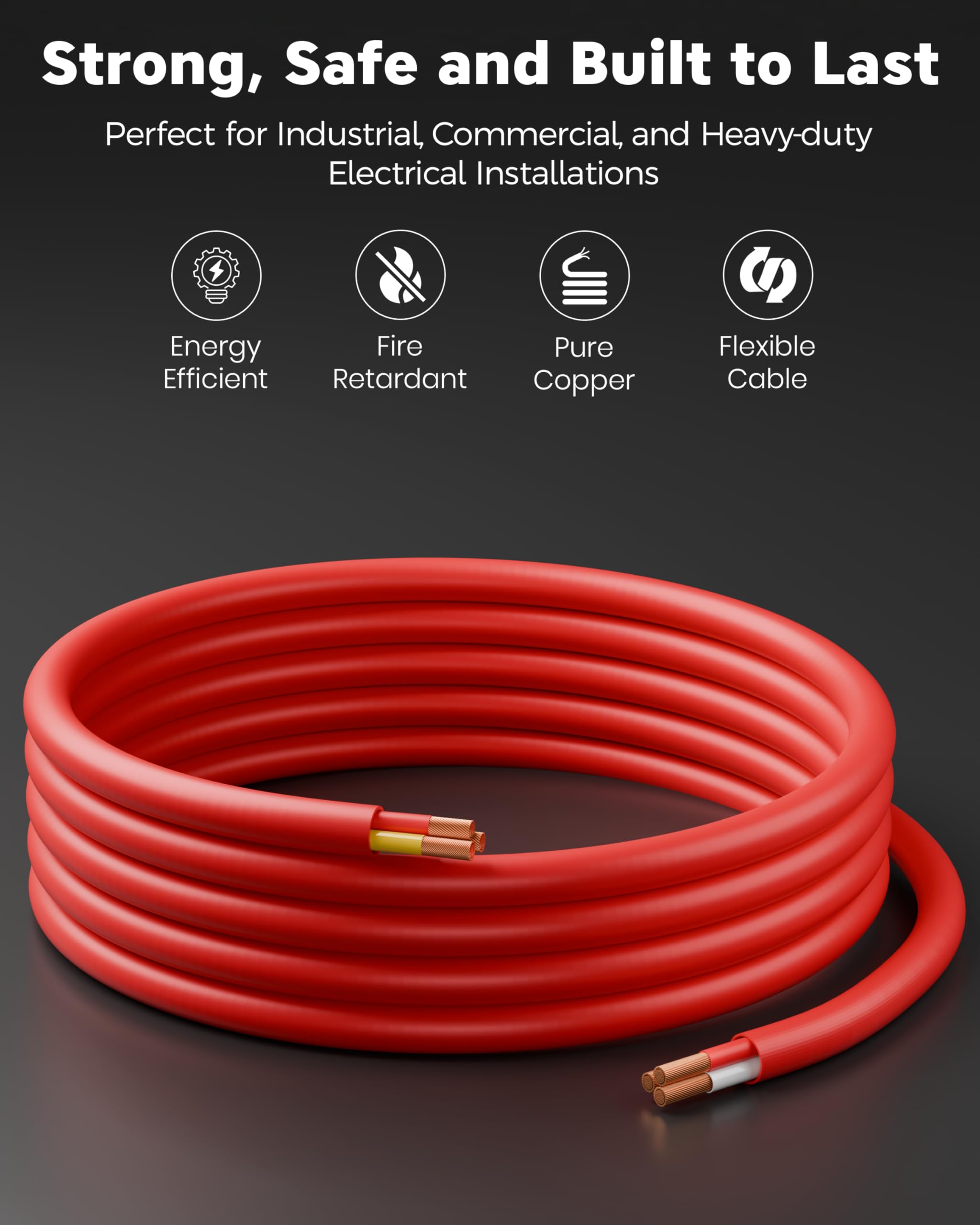FEDUS 3 Core Power Cable - Heavy Duty & Flame Retardant -5 FEDUS 3 Core Power Cable - Heavy Duty & Flame Retardant -5