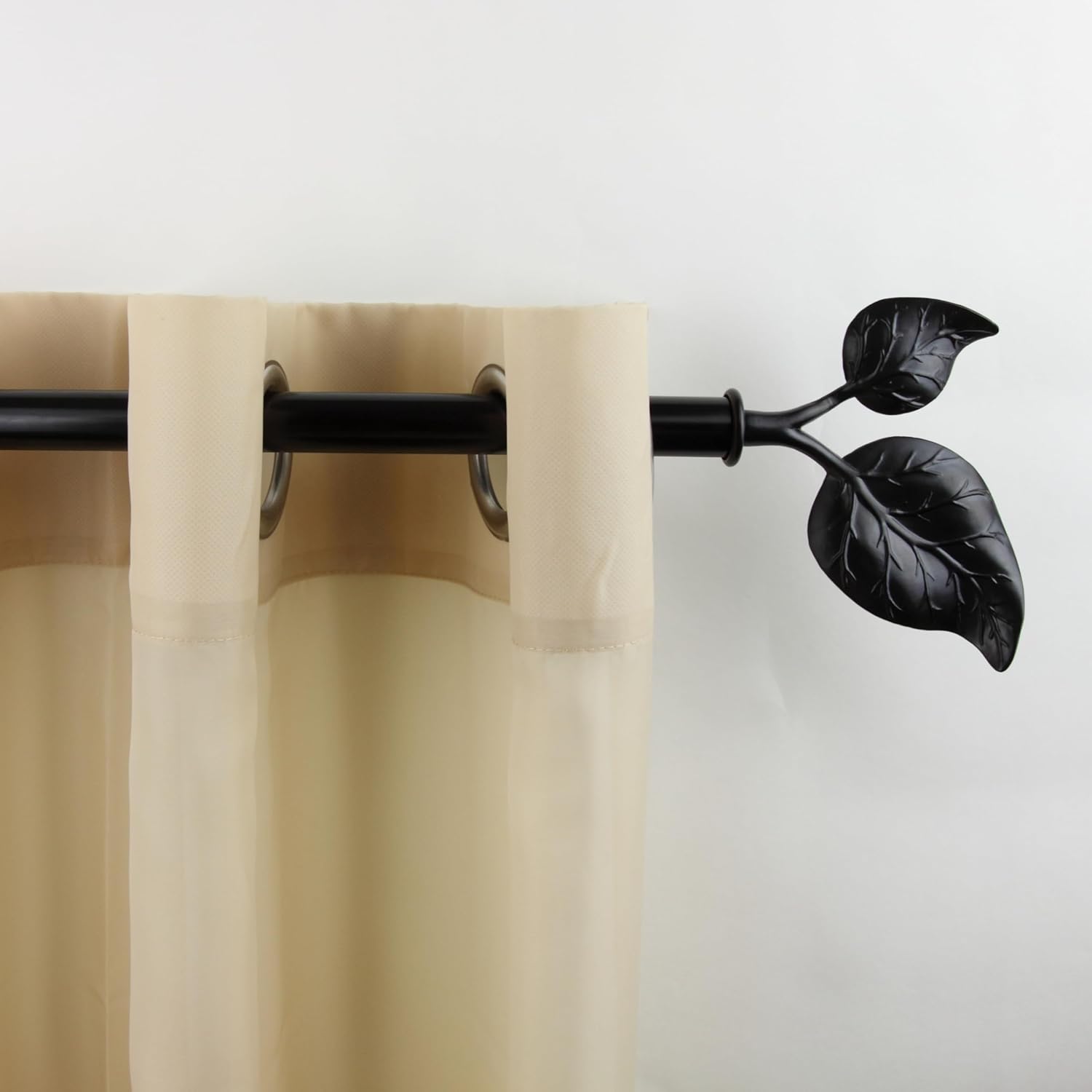 A&F Rod Décor - New Decorative Curtain Rod #33, 48-84 inch, Black