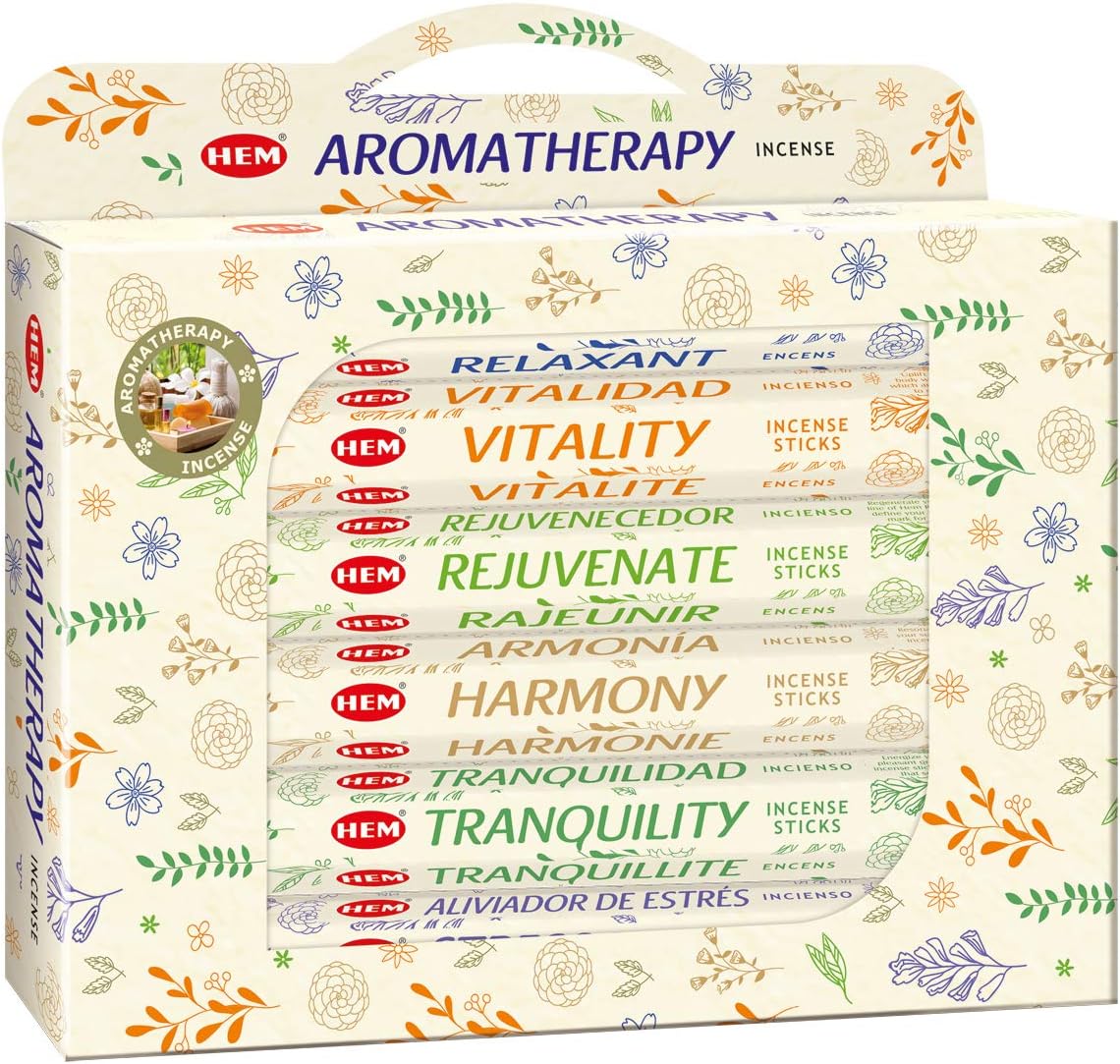 Aromatherapy Gift Incense Sticks (120 Sticks, 6 Boxes Inside) - 9 Inches Long, 20g per Box - Perfect for Meditation, Rituals & Cleansing