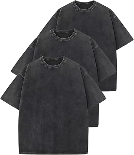 Arssm Men Oversized T Shirts Vintage Tee Loose Fit Short Sleeve Casual Streetwear Baggy Washed Unisex Tops