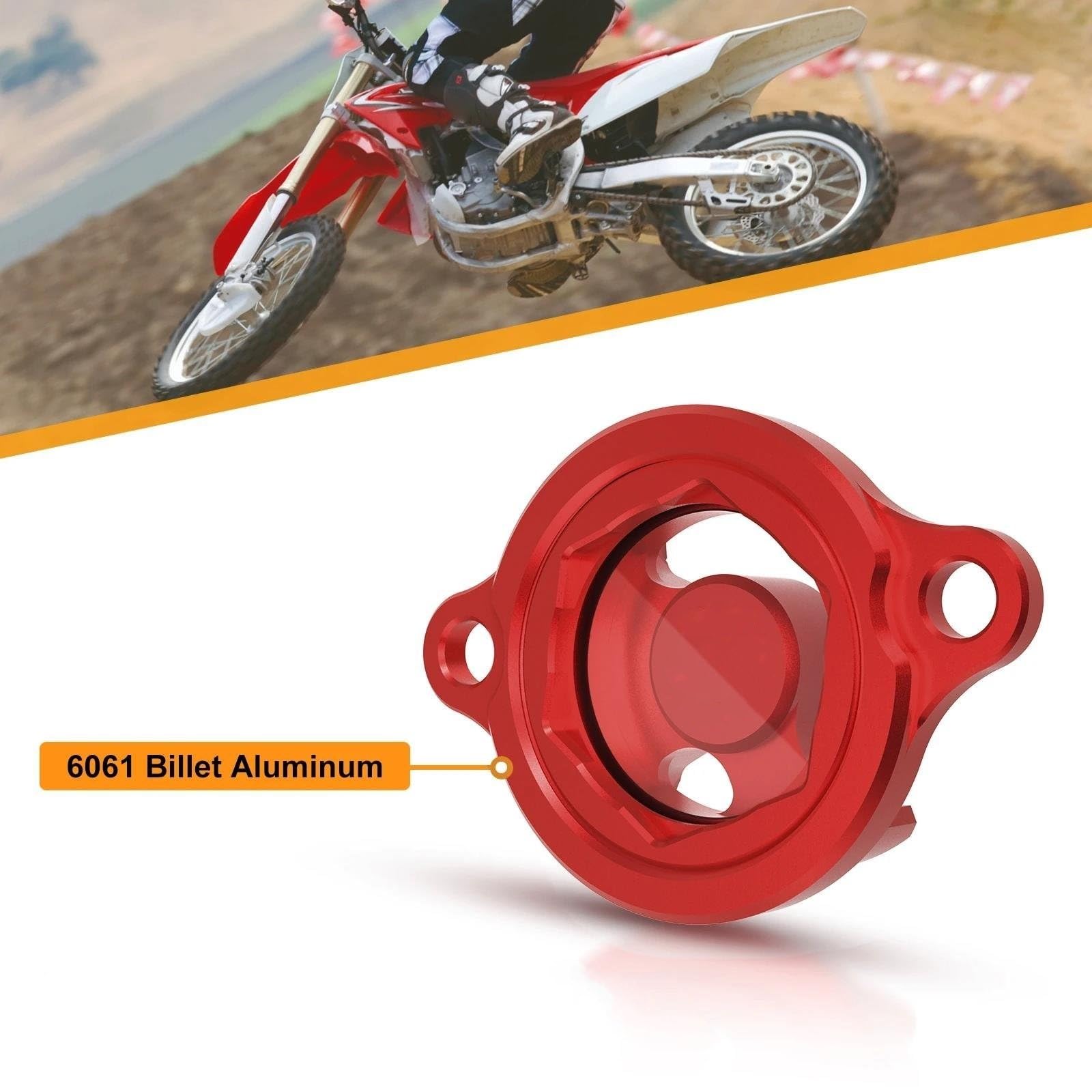 Tappo Olio Per CRF250R Per CR 250R 2010-2017 Coperchio Filtro Dell'olio Trasparente In Alluminio Tappo Di Copertura Filtro Dell'olio Motore Trasparente Tappi Olio Moto