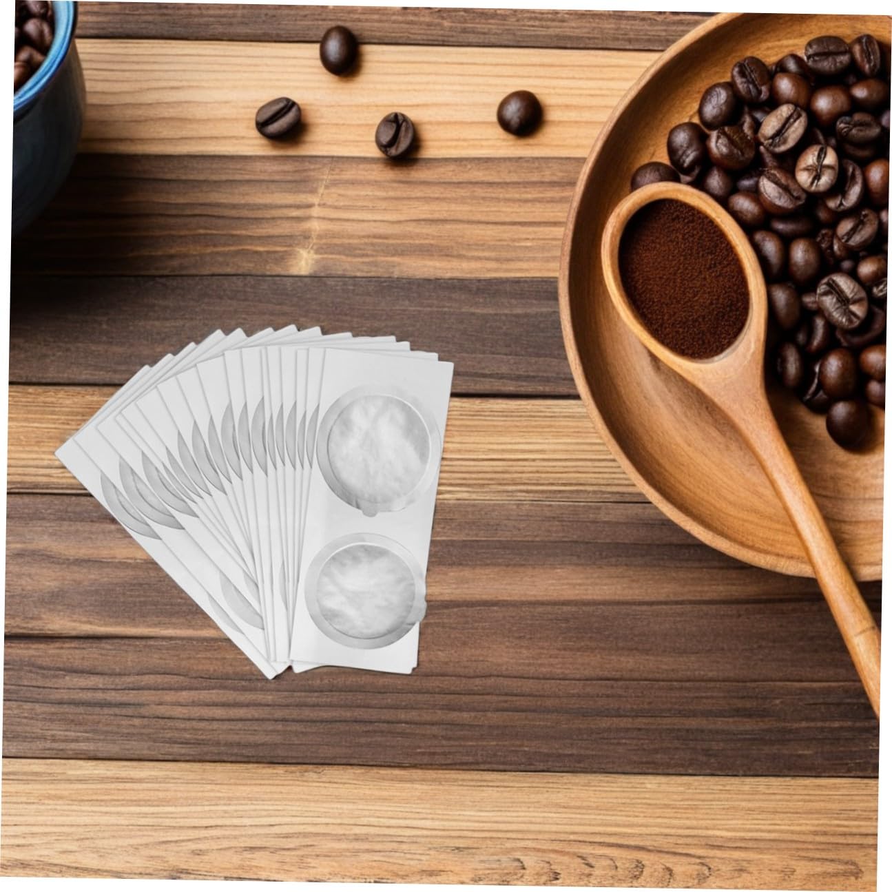 BESTonZON 250 Piezas Película De Taza De Cápsula De Café Láminas De Café Tapas De Sello De Espresso Cápsulas Nespesso Vurtuo Capsulas Nspresso De Múltiples Fines Papel De Aluminio Filtrar