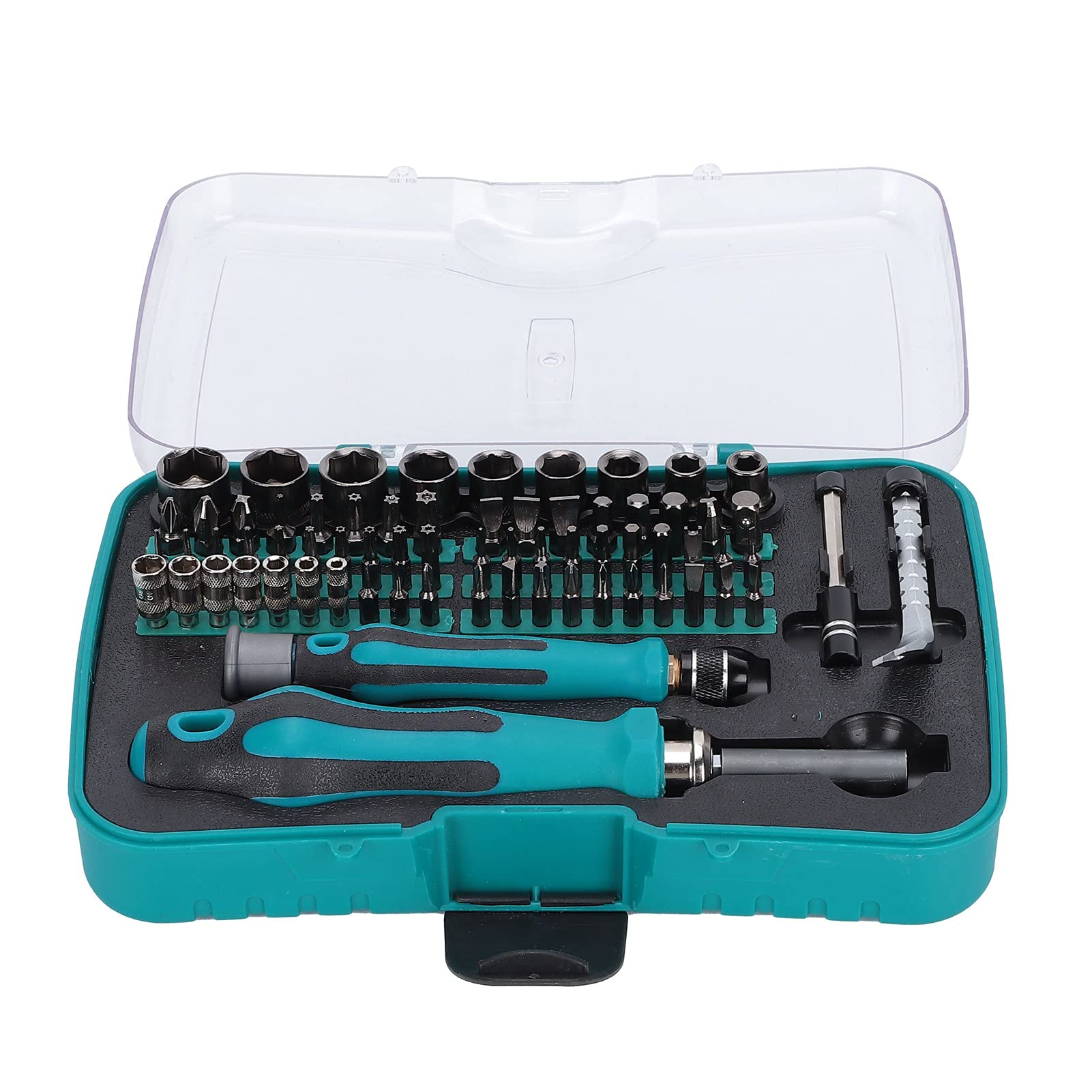 Juego de herramientas de trinquete con puntas de destornillador y vasos para mantenimiento industrial, llave de electricista y kit de herramientas de reparación de acero al cromo