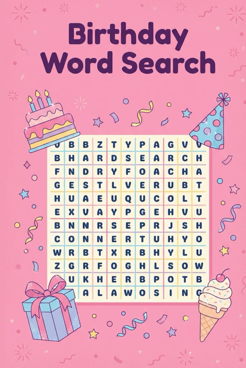 Birthday Word Search: 60 Celebration Puzzles | Party Games, Gifts & Festive Fun for All Ages