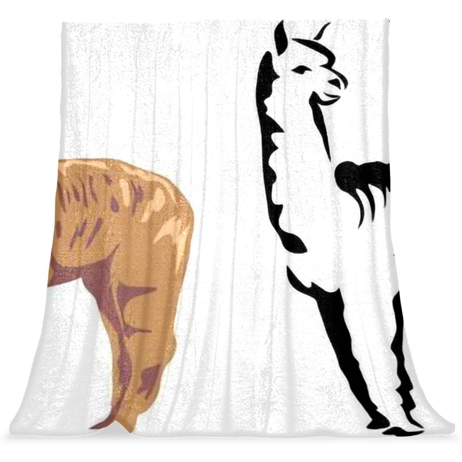 Couvre-lit pour garçons filles couverture de lit alpaga cartoon lama doux