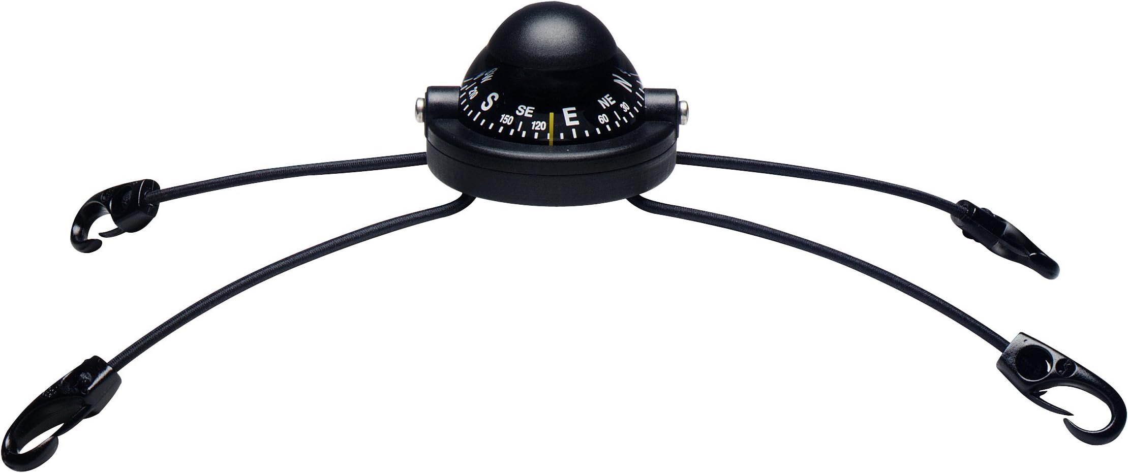Silva Compass 58 Kayak Accessories - Sea Kayak Compass with Rubber Straps & Clips for Easy Attachment - Fully Waterproof with Scratch Reistant Bowl