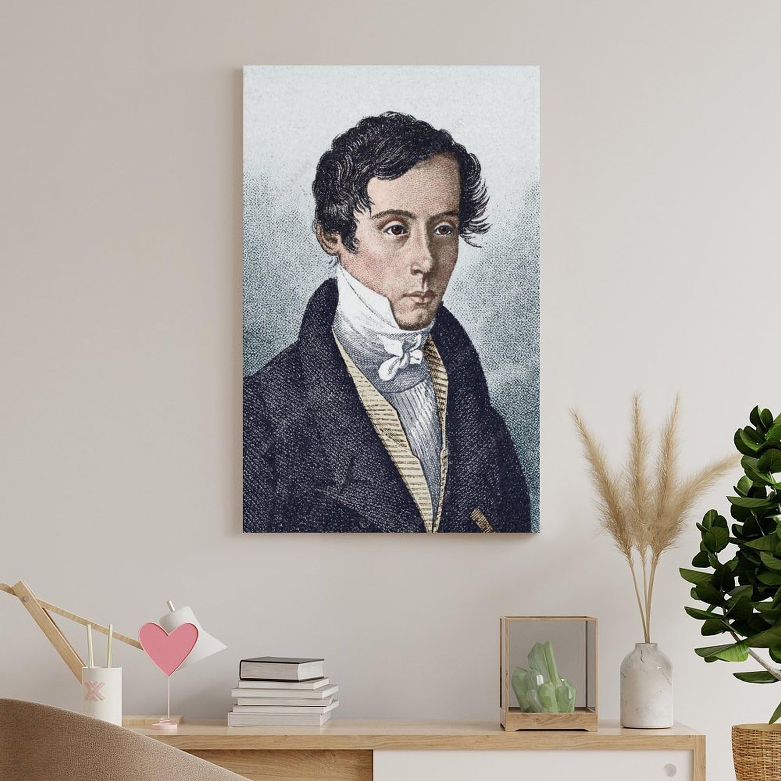 Augustin-Jean Fresnel-Poster, Gemälde, Leinwand, Wandkunst, Rollbild, Druck, Wohnzimmer, 50 x 75 cm