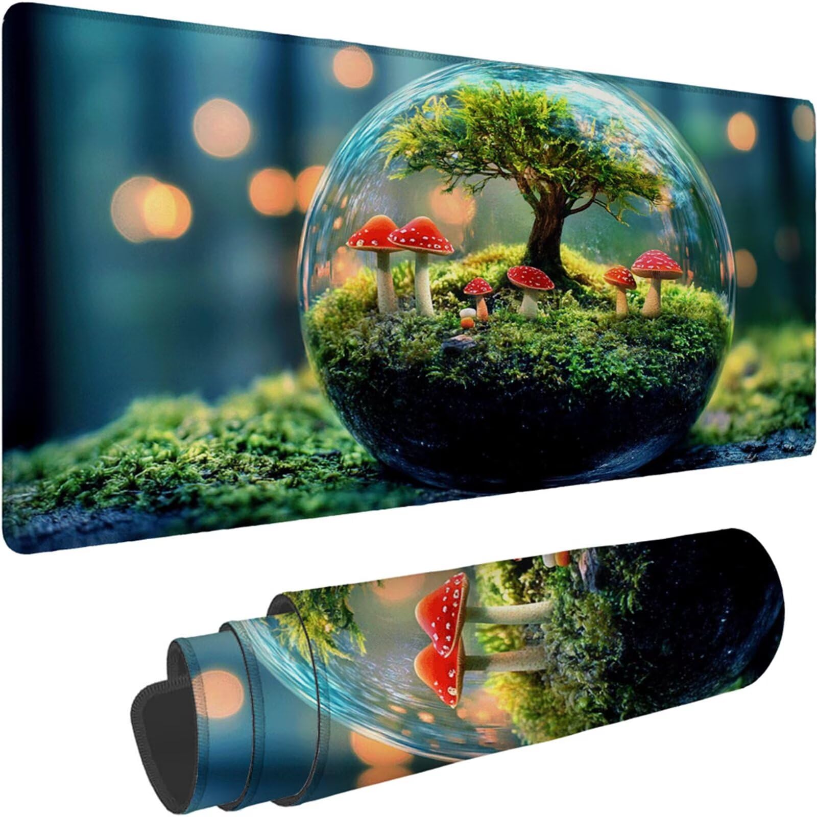 Gamingowa podkładka pod mysz 1200 x 600 x 3 mm, XXL, wodoszczelna, odporna na ścieranie, z przyszytymi krawędziami, podkładka na biurko, poprawia prędkość i precyzję, do komputera, laptopa, komputera