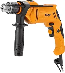 WAP Parafusadeira e Furadeira Impacto 1/2' WF 700 FE13, Limitador de Profundidade e Empunhadeira Auxiliar 40Nm 700W 127V