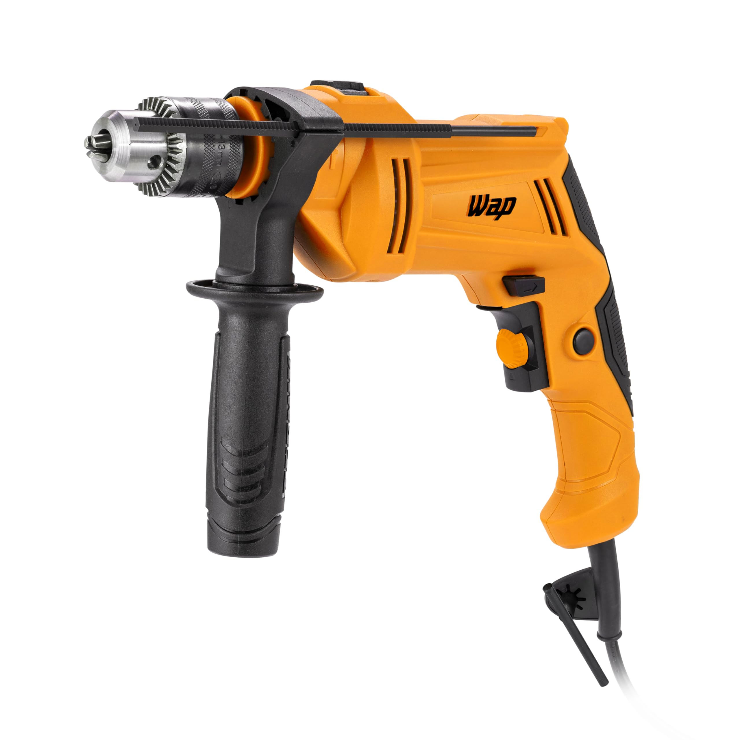 WAP Parafusadeira e Furadeira Impacto 1/2" WF 700 FE13, Limitador de Profundidade e Empunhadeira Auxiliar 40Nm 700W 220V