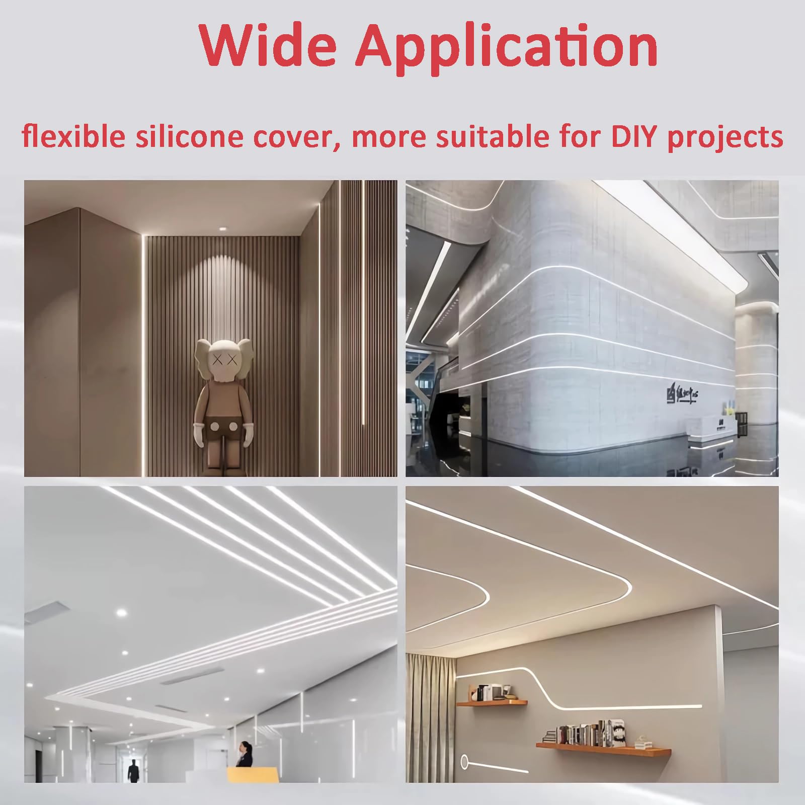 Flexible Silicone LED Cover - 5M Diffuser for Lights -5 Flexible Silicone LED Cover - 5M Diffuser for Lights -5