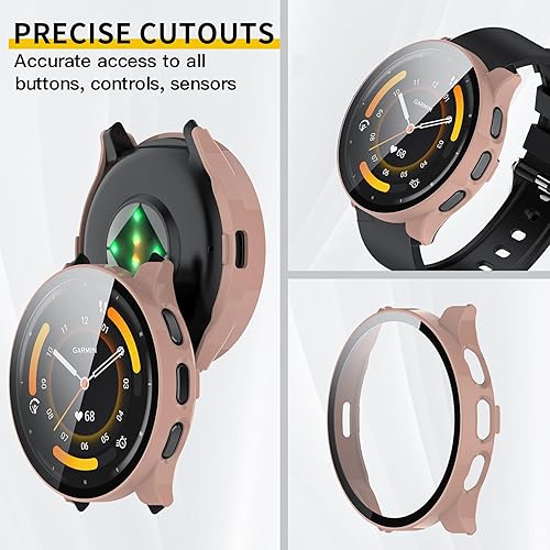 Miniatura 12 de Funda compatible con Garmin Venu 3S, protector de pantalla de policarbonato duro con vidrio templado, funda protectora completa para Garmin Venu 3S