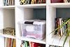 Iris Ohyama Plastic Storage Boxes with Lids, 30L, Set of 6, Transparent