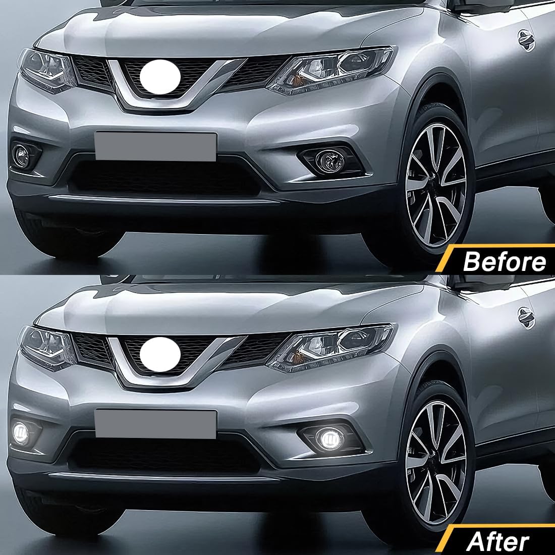 Tri-Lens LED Fog Lights For Nissan Sentra Altima Rogue Maxima Murano Pathfinder Juke White Light With White Angel Eye Fog Lamp For Infiniti G37 QX60 M35