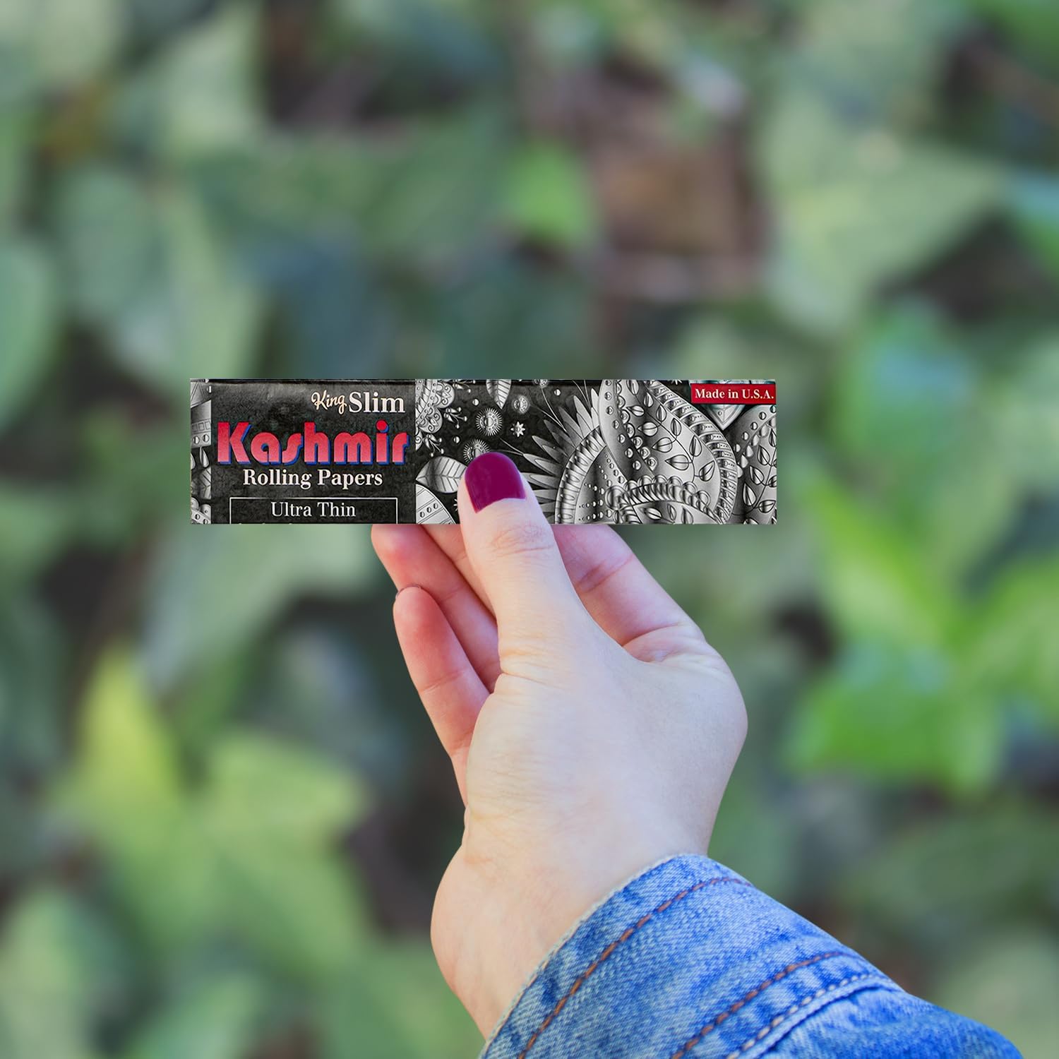 Kashmir Rolling Papers King Size Ultrathin 50 Booklet Pack | Natural Gum Slim Cigarette Rolling Paper For Smoking | Slow Burning Plant-Base Rolling Papers, Smoking Accessories