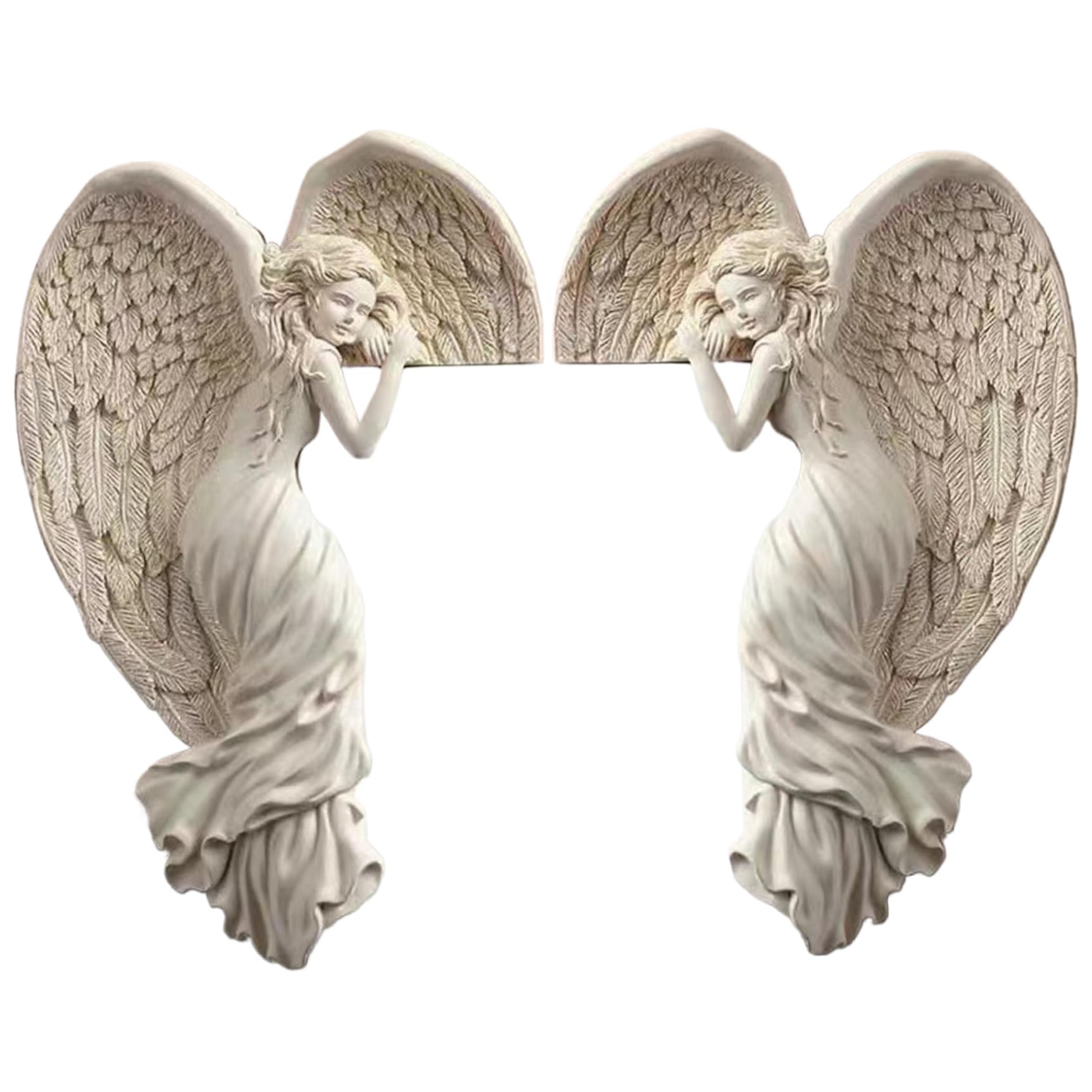 Ornement d'aile d'ange en résine de haute qualité pour mur