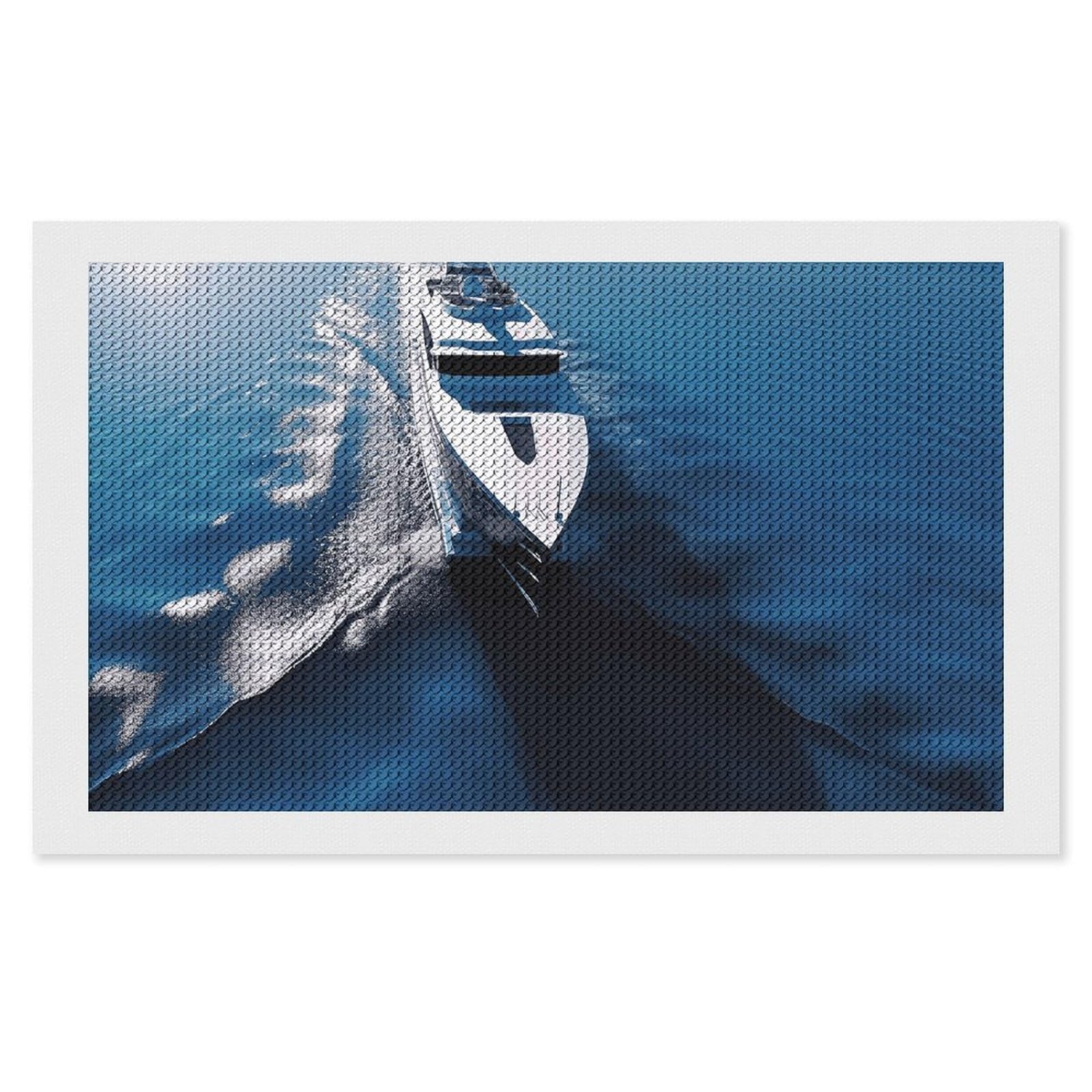 NONHAI Diamond Painting Kits for Adults - DIY Diamond Art Kits for Beginners - Full 5D Paint Drill Diamond Dots Paintings- Yacht ​ Sailboat Diamonds Pictures Gem Art and Craft Wall Decor 12"x20"