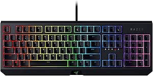 Razer BlackWidow Mechanical Gaming Keyboard: Razer Green Mechanical Switches (Tactile &amp; Silent), Fully Programmable, Full RGB Chroma Lighting &amp; UK-Layout