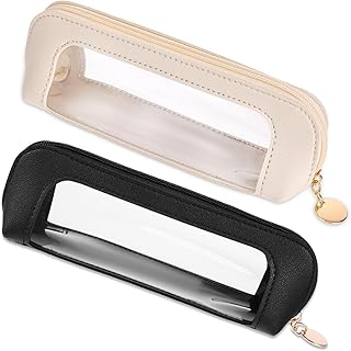 Pequeña bolsa de maquillaje transparente, 2 p...