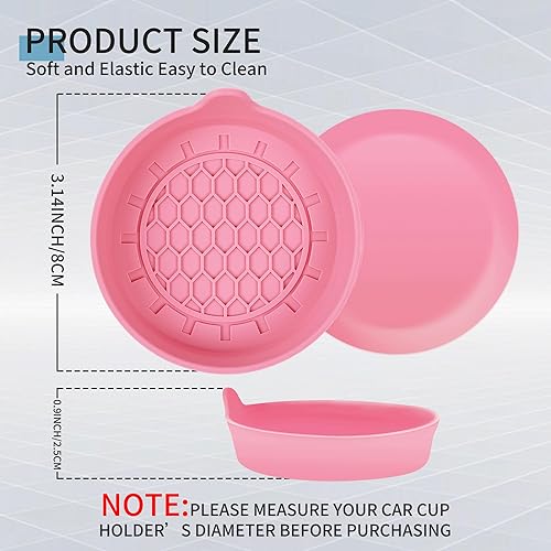 Miniatura 4 de Amooca Portavasos Universales para Automóvil Posavasos para Coche Impermeables Antideslizantes A Prueba de Tamizado A Prueba de Derrames Portavasos