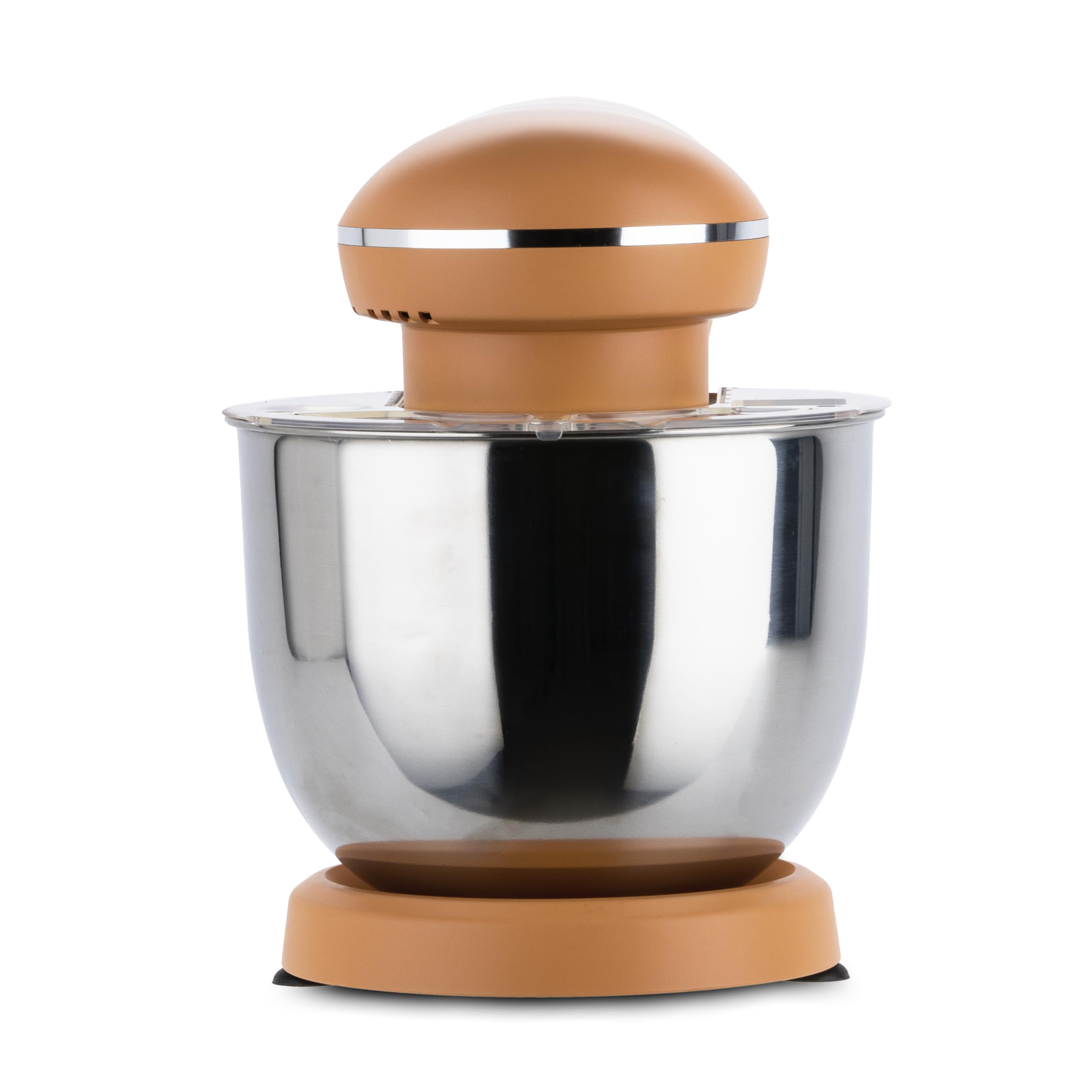 PRIXTON Batidora Amasadora KR250 para Repostería, Potencia 1500W, 10 Velocidades, Bol Acero Inoxidable de 5 litros, 3 accesorios, Tapa Transparente, Color Naranja Mate (Reacondicionado)