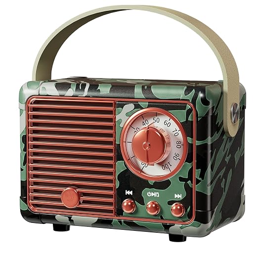 Dosmix Retro Bluetooth Speaker,Vintage Decor,Mini Gift for Men Women Girls