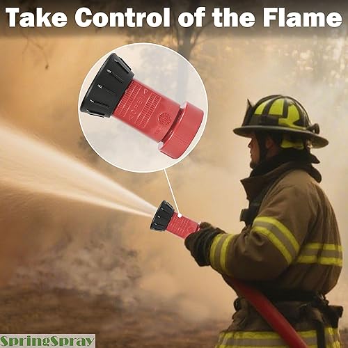 Miniatura 3 de 1-12 "NSTNH Boquilla de manguera de fuego Spray policarbonato Jet Fog Bombero industrial 1.5 "Boquilla 75 gpm Equipo de fuego