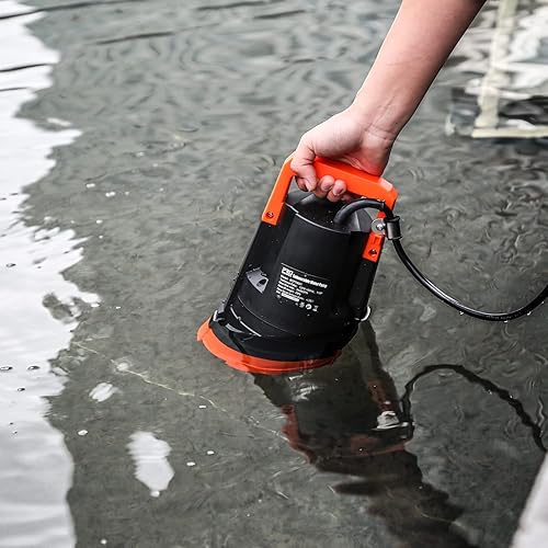 Miniatura 6 de Prostormer - Bomba de agua limpia, 1HP 3430 GPH, portátil, sumergible para el hogar, para piscina, estanque, jardín, bodega inundada y sótano, color