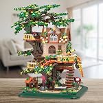 Forest Treehouse Building Blocks Set with LED, Creative Gift for Adults Teen 14+, Mini Brick