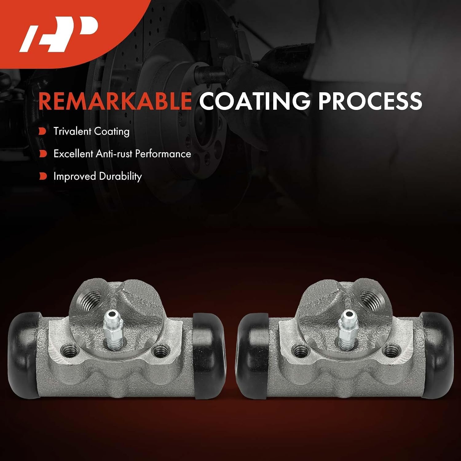 A-Premium Rear Drum Brake Wheel Cylinder Compatible with Select Jeep Models - CJ5, CJ5A, CJ6, CJ6A, Dispatcher, DJ5, DJ6, J-2500, J-2600, J-2700, J-2800, J-3500, J-3600, J-3700, Jeepster, 2-PC Set