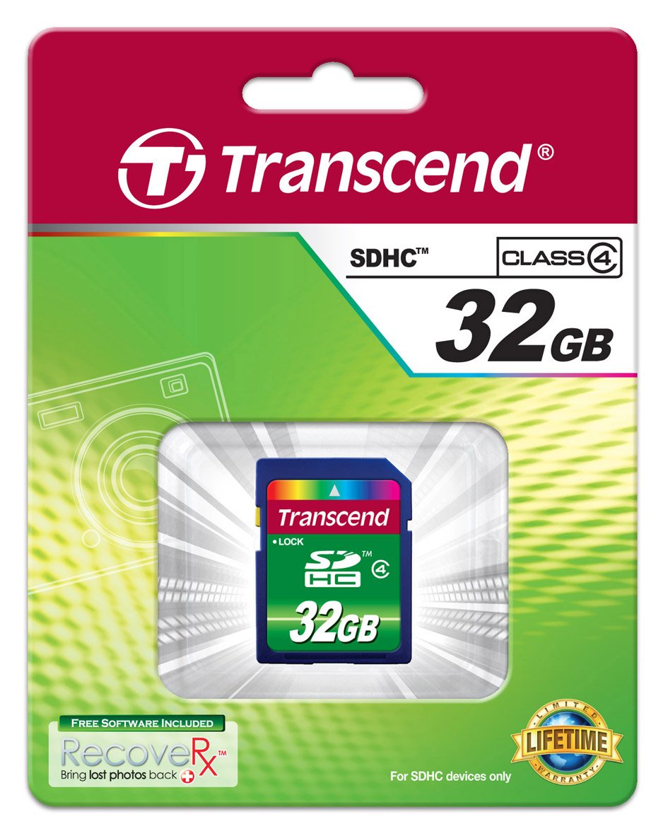 Transcend TS32GSDHC4 Scheda di Memoria SDHC da 32 GB, Classe 4