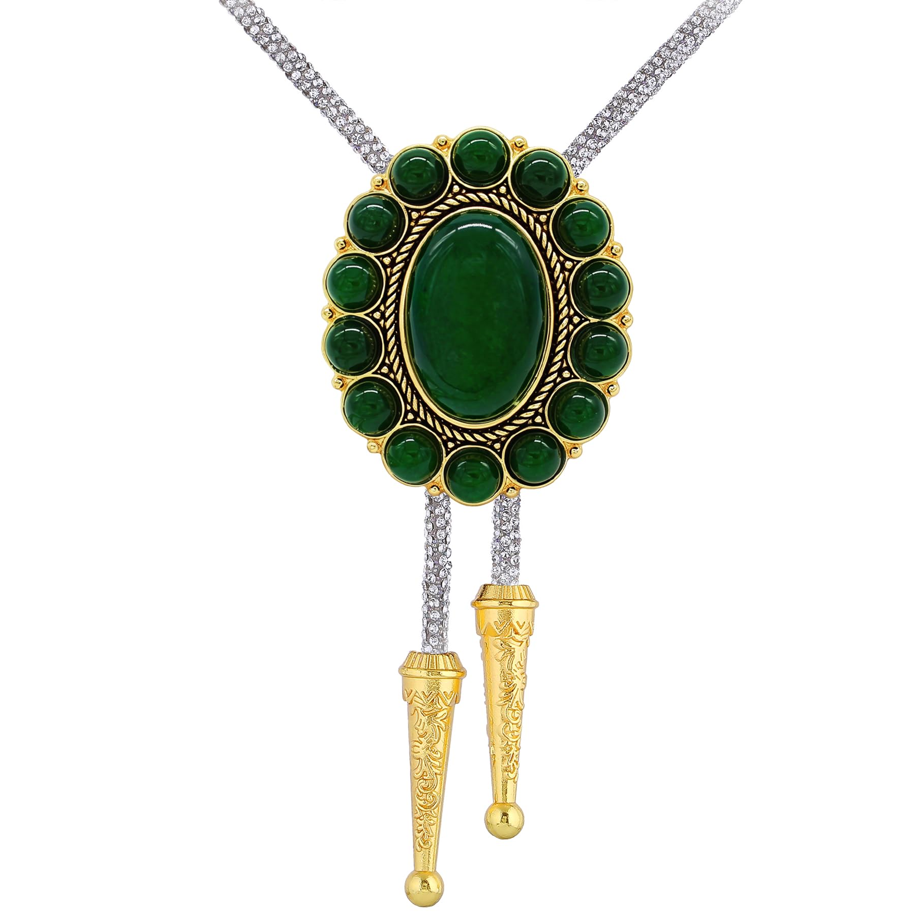 GelConnie Bolo Tie for Men Women Western Cowboy Turquoise Leather Necktie