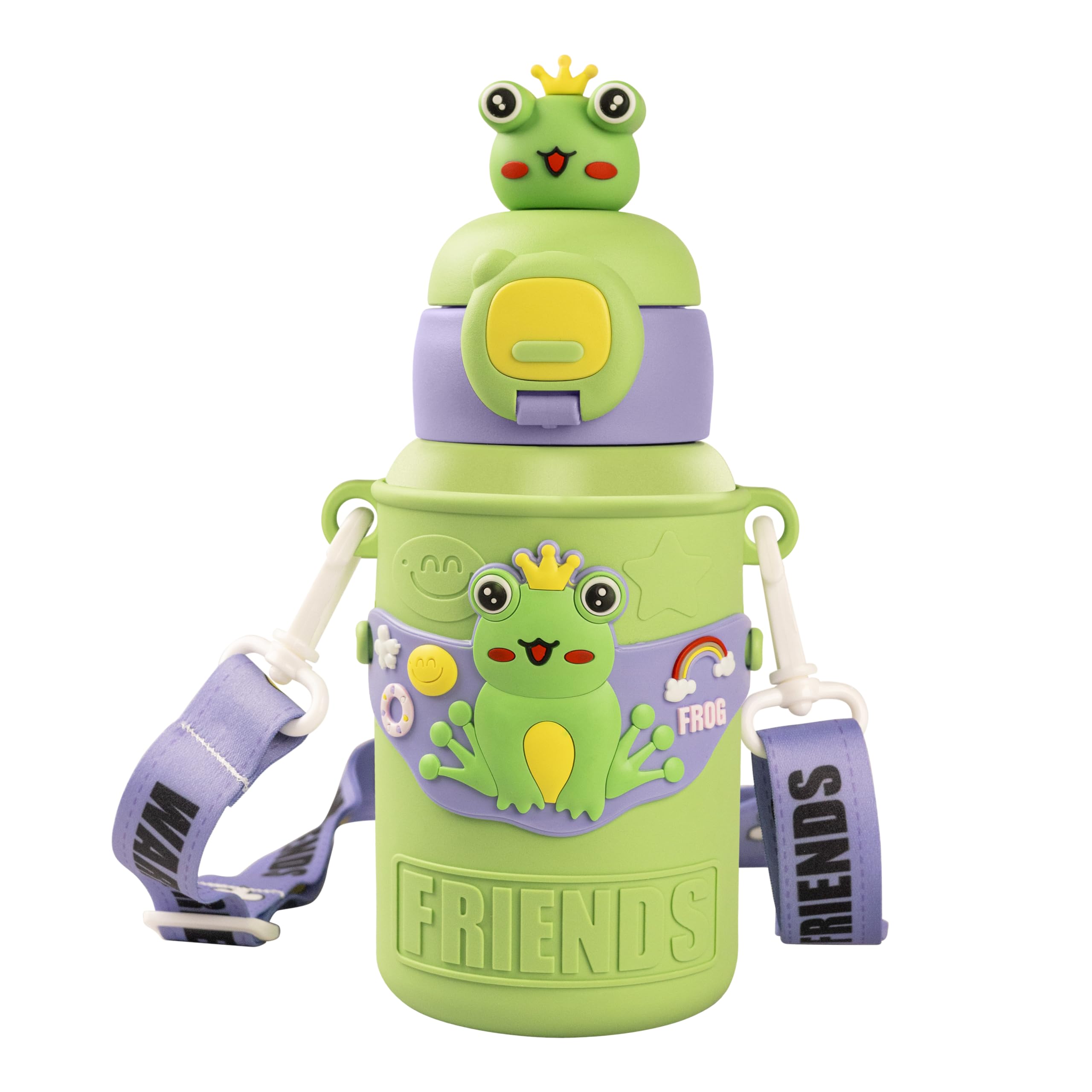 Kids Water Bottle - Water Bottle for School - Sipper Water Bottle for Kids - Waterbottle for Girls and Boys, Stainless Steel 316, Spill-Proof, BPA-Free, Perfect for School and Play, Limegreen-image-41