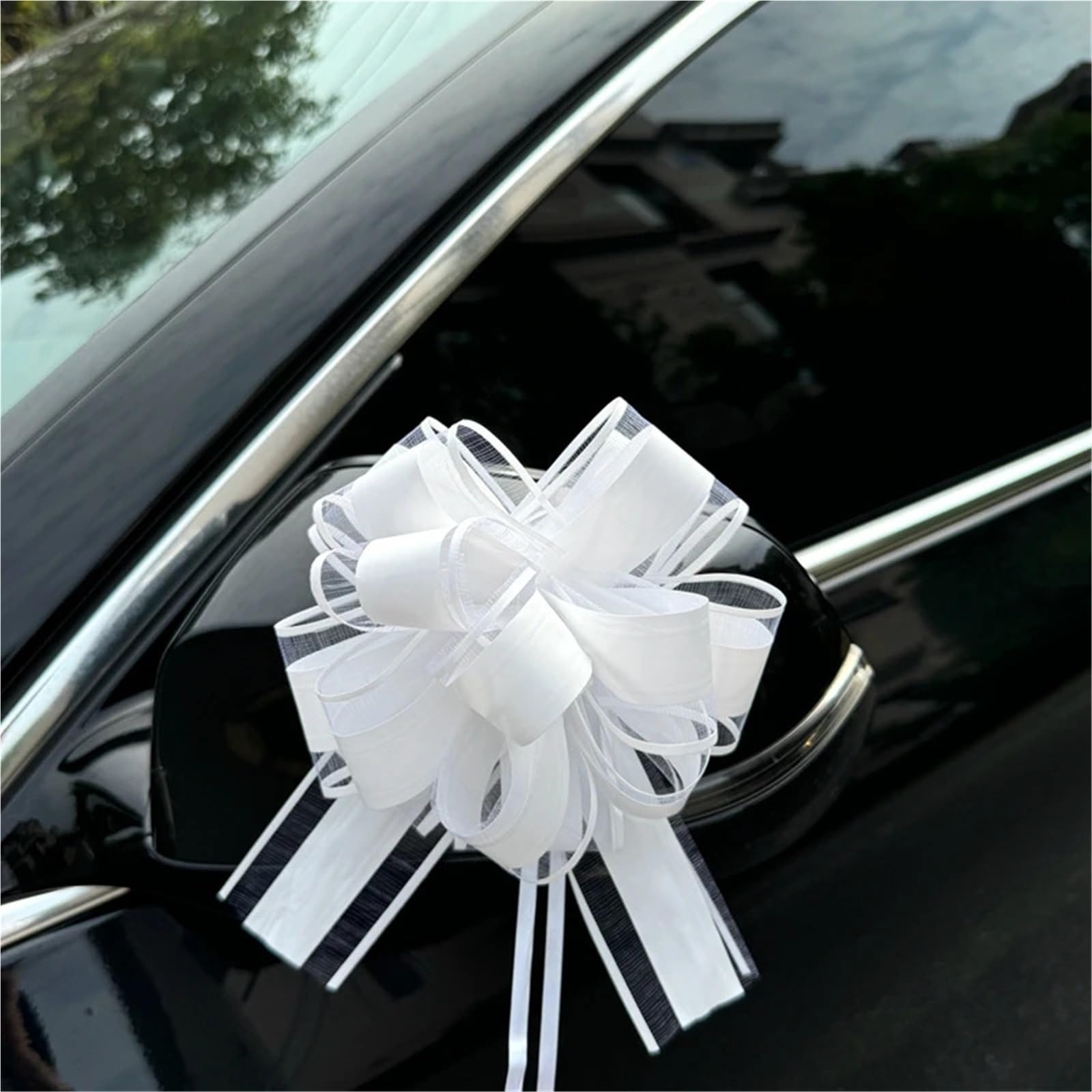10 Stück weiße Hochzeitsauto-Dekoration | Ribbon Pull Bows Knot Birthday Party Chair Decor Supplies Wrapping DIY CraftsMöbel & Wohnen