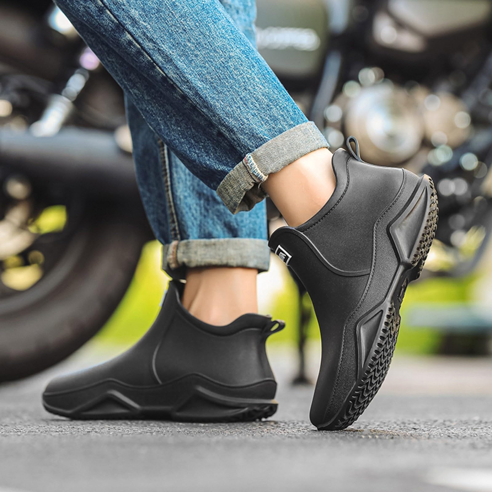 Cómodas botas de goma para mujer, botas de agua cortas, botas de lluvia zapatos de goma cómodas, botines de goma resistentes a la abrasión, botines de goma impermeables para primavera, botas de lluvia