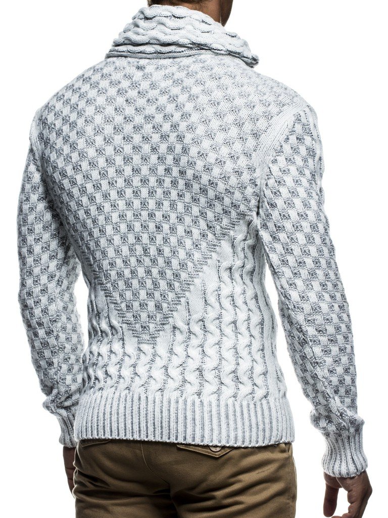 Leif Nelson Pull en Tricot à Manches Longues et col châle pour Homme LN5255