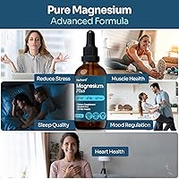 Vista 2 de Magnesium Complex Plus 2 fl oz Liquid Drops - Advanced Magnesium Citrate, Glycinate, L-threonate with Vitamins B6, D, C Supplement - High Potency