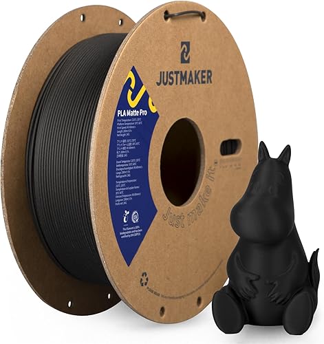 JUSTMAKER Filamento de impresora 3D PLA+ mate, carrete de cartón mejorado, +-0.001in, 0.069in, 2.2lbs, verde mostaza