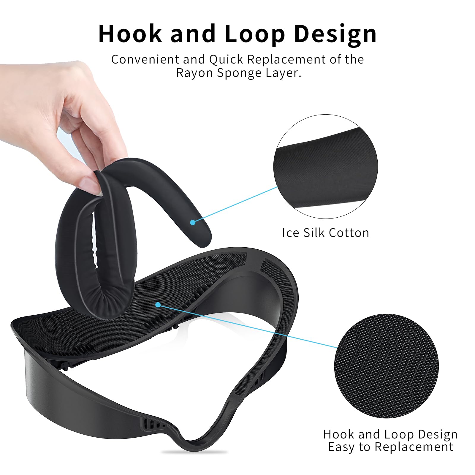 3 Stück Gesichtsauflage-Pads für Oculus Quest 3s – Verbreiterte Gesichts-Schnittstelle, Kühle Eissilk-Gesichtsauflage, PU-Leder-Gesichtskissen, VR-Zubehör-Set für Meta Quest 3s