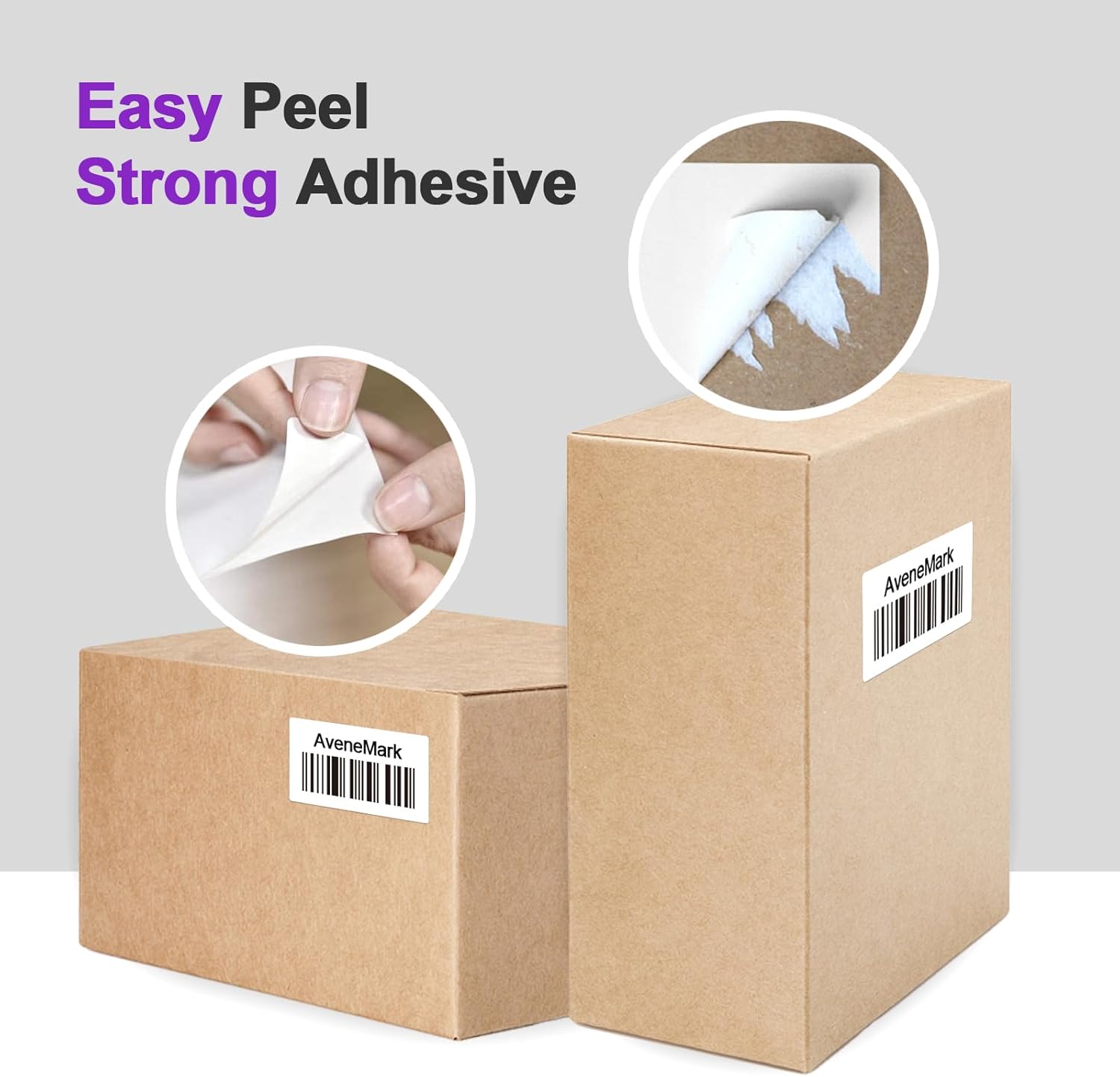 12 Rolls 12000 Labels 2.25" x 1.25" Direct Thermal Labels - AveneMark Perforated for Barcode Address Labels - Postage Shipping Labels Compatible with Rollo & Zebra Desktop Printers,1000 Labels/Roll - Image 4