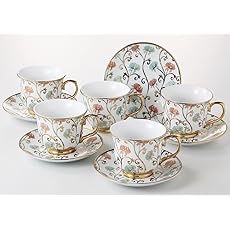 エールネット(Ale-net) コーヒーカップφ9×7.5cm ベネチアン 5客 コーヒーセット