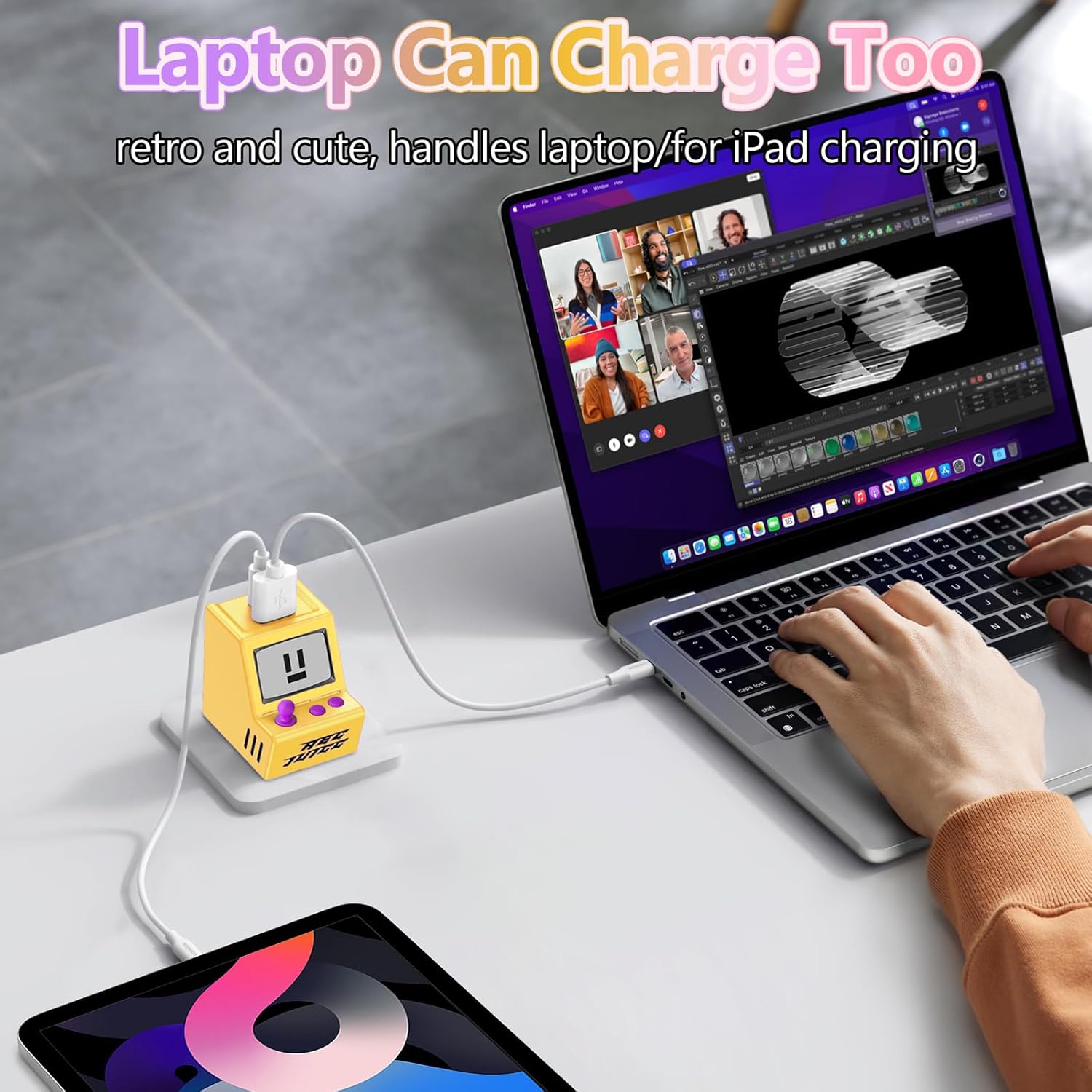 30W USB C Wall Charger Dual USB A Charger Block with Foldable Plug 3A Fast Charging Type C Phone Block Charging Box Brick for iPhone 17, Air, Pro, Pro Max, for iPad for Samsung Galaxy, Yellow - Image 6