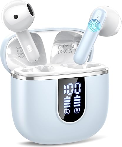 Auriculares inalámbricos H97, Bluetooth 5.4, estéreo de alta fidelidad, tiempo de reproducción de 40 horas, cancelación de ruido 4 ENC, IP7