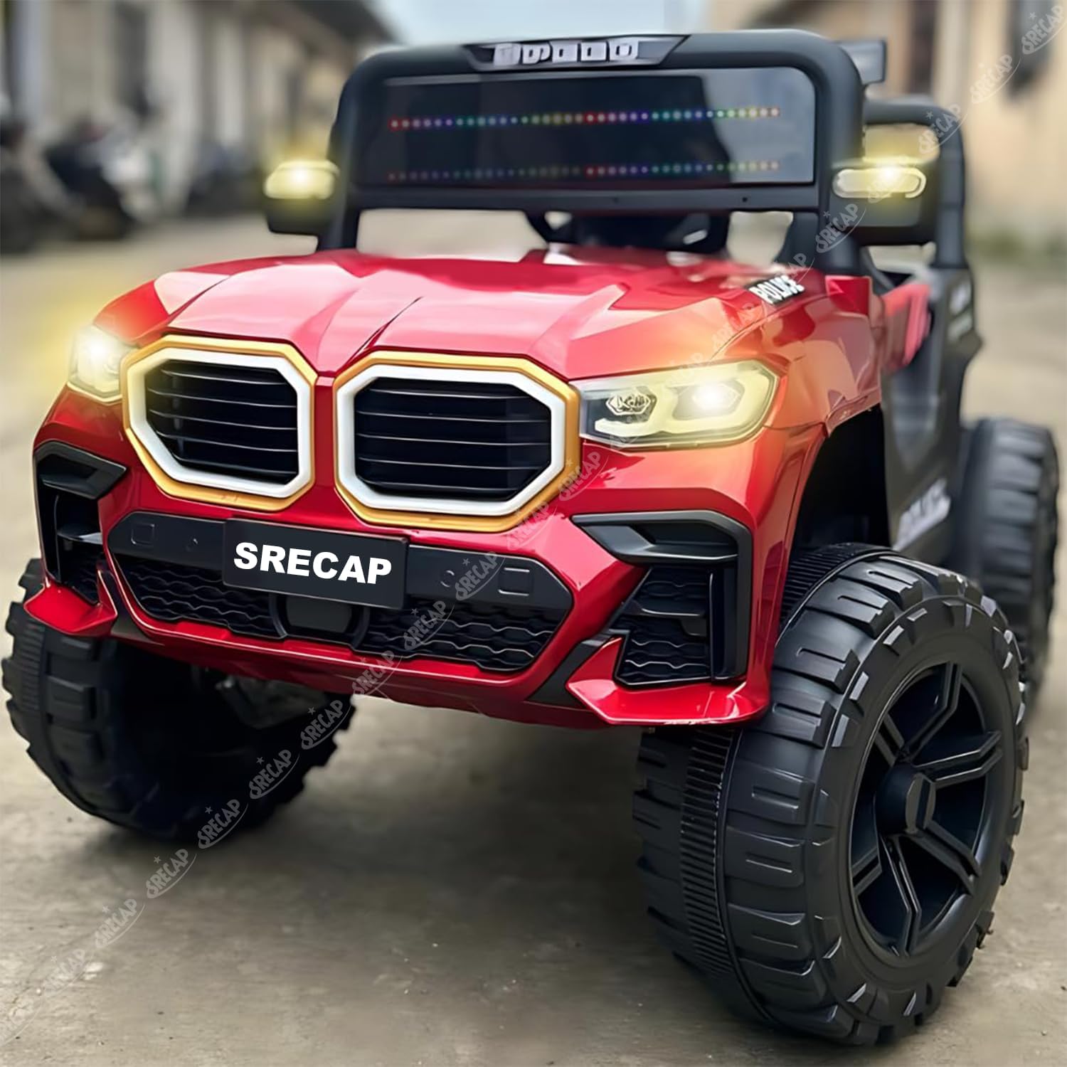Electric Ride on Jeep for Kids with Music, Led Lights, Swing, Remote and 12V Battery Operated Car for1 to 4 Years Children to Drive...