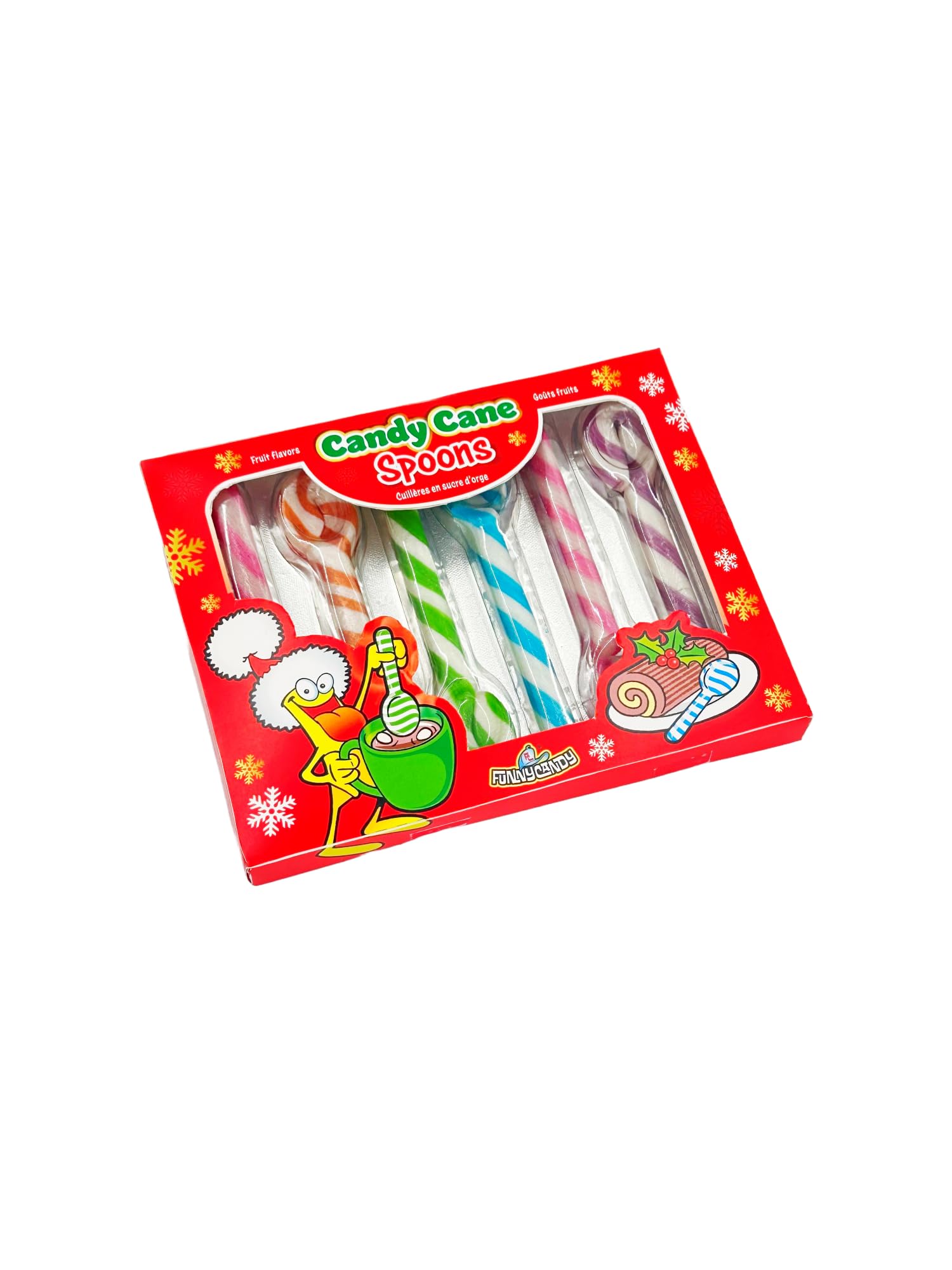 Candy Cane Spoons Zuckerstange kleine Löffel mit 6 Düften Erdbeere, Tutti Frutti, Blaubeere, Apfel, Kirsche und Orange