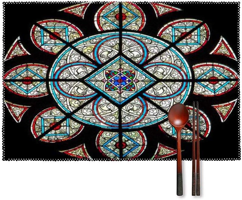 Novelty Placemat with Amiens Rose Cathedrale NotreDame D